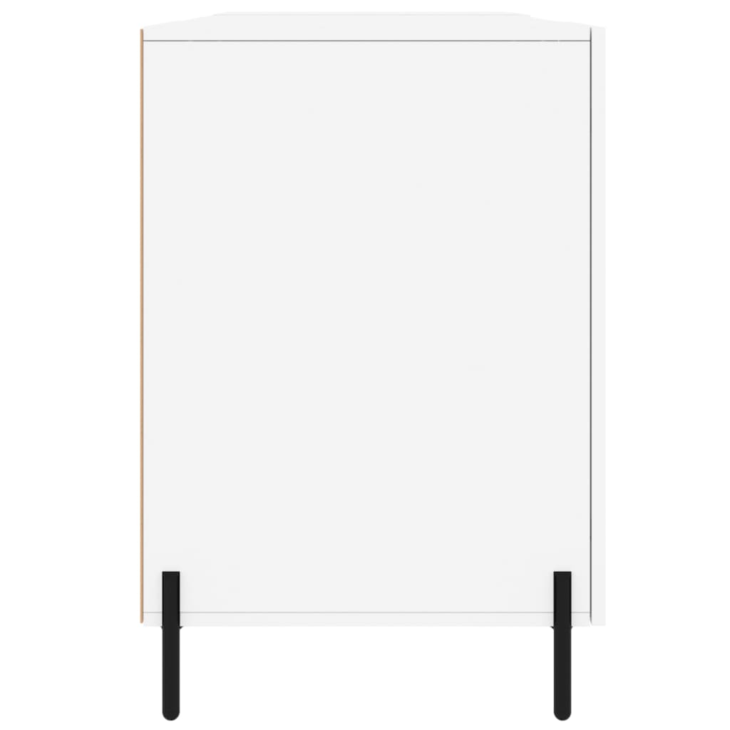 skrivebord 140x50x75 cm konstrueret træ hvid