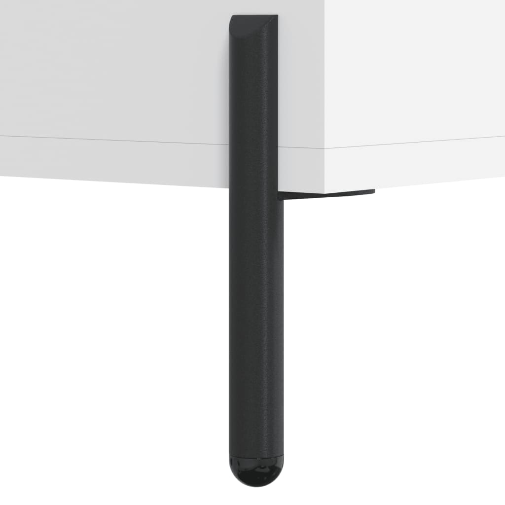 skrivebord 140x50x75 cm konstrueret træ hvid