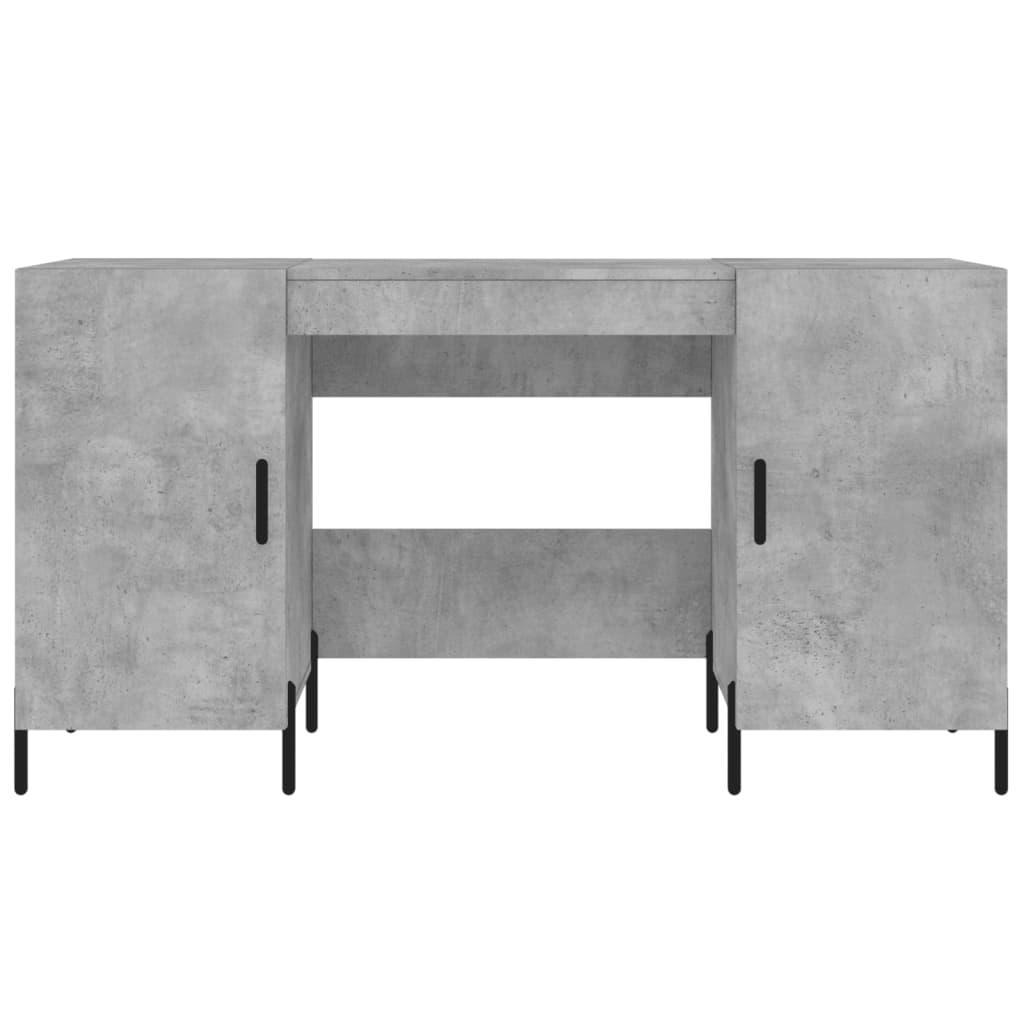 skrivebord 140x50x75 cm konstrueret træ betongrå