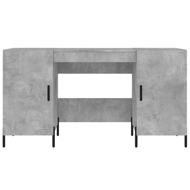 skrivebord 140x50x75 cm konstrueret træ betongrå