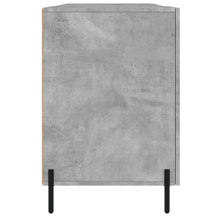 skrivebord 140x50x75 cm konstrueret træ betongrå