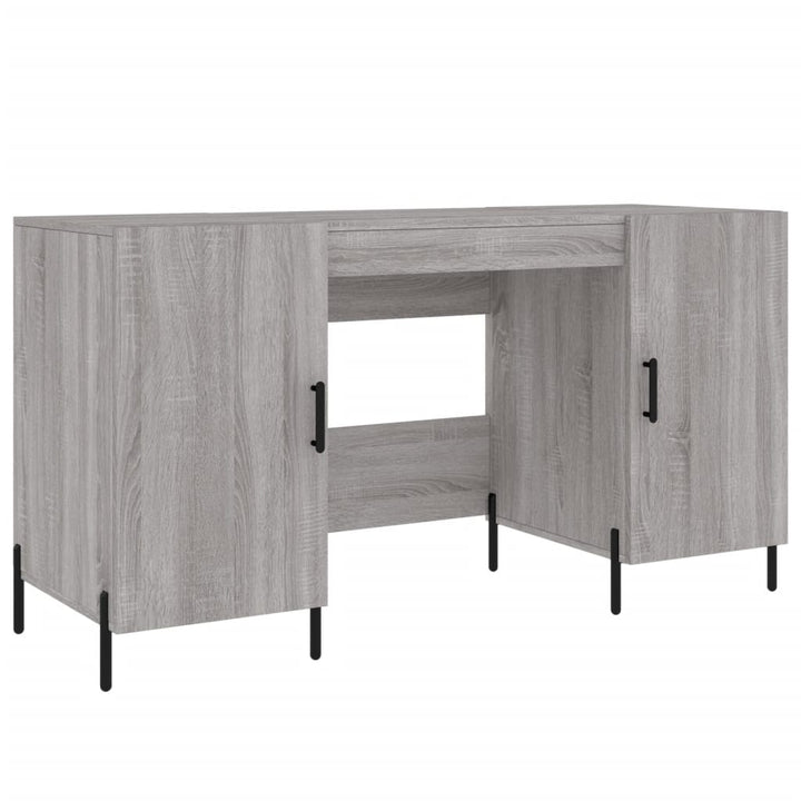 skrivebord 140x50x75 cm konstrueret træ grå sonoma-eg