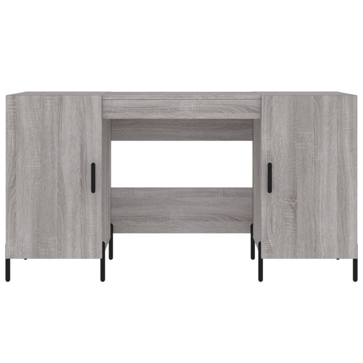 skrivebord 140x50x75 cm konstrueret træ grå sonoma-eg