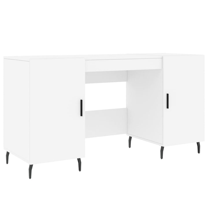 skrivebord 140x50x75 cm konstrueret træ hvid