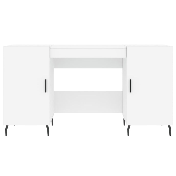 skrivebord 140x50x75 cm konstrueret træ hvid