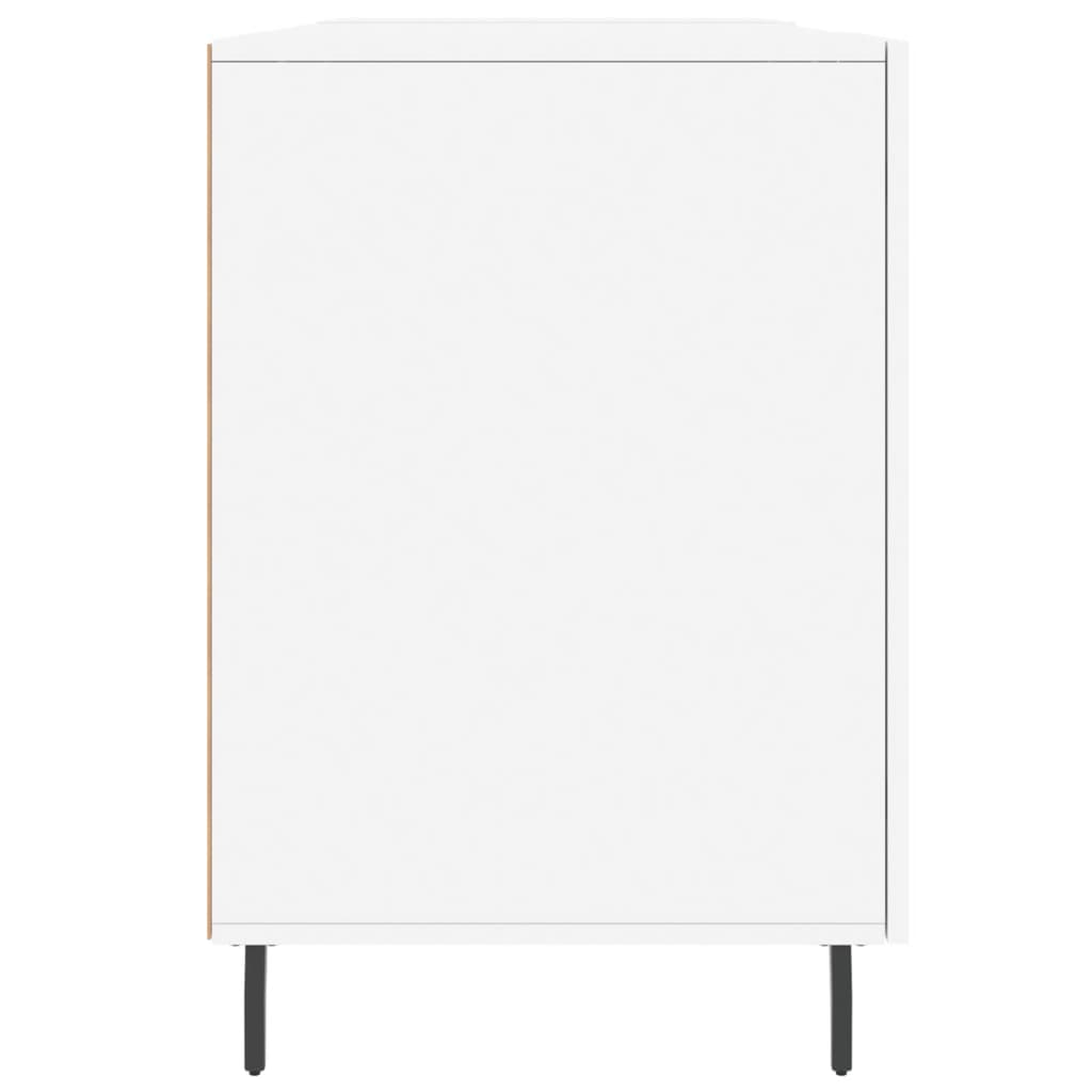 skrivebord 140x50x75 cm konstrueret træ hvid