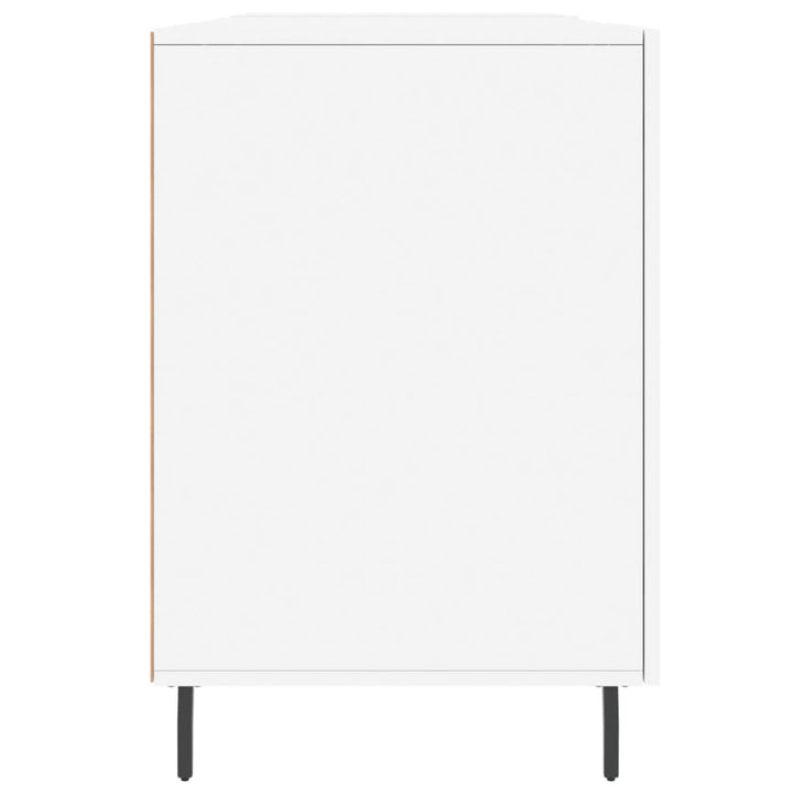 skrivebord 140x50x75 cm konstrueret træ hvid