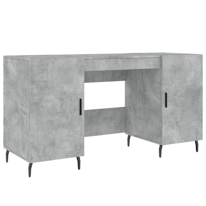 skrivebord 140x50x75 cm konstrueret træ betongrå