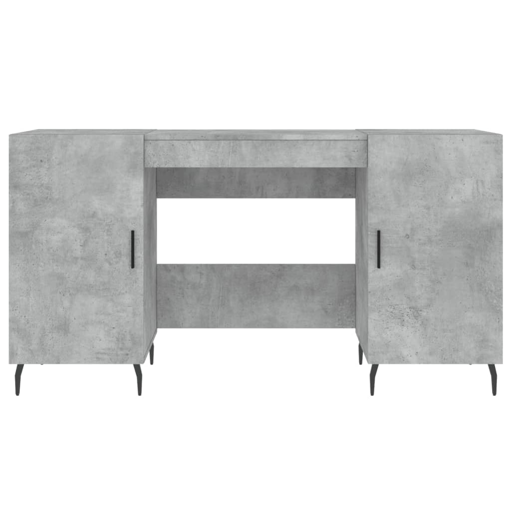 skrivebord 140x50x75 cm konstrueret træ betongrå