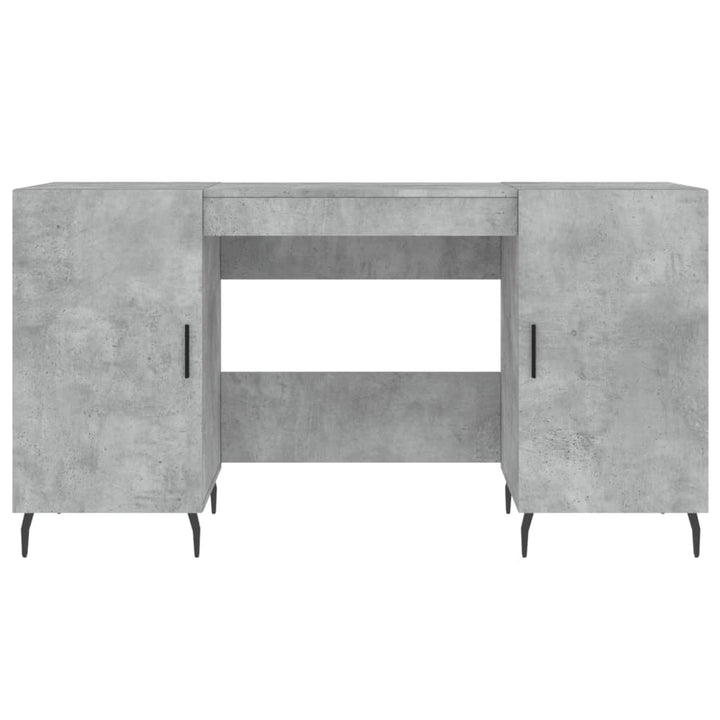 skrivebord 140x50x75 cm konstrueret træ betongrå