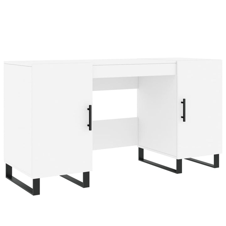 skrivebord 140x50x75 cm konstrueret træ hvid