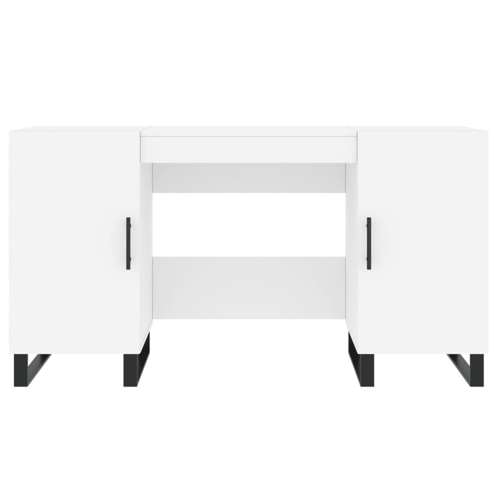 skrivebord 140x50x75 cm konstrueret træ hvid