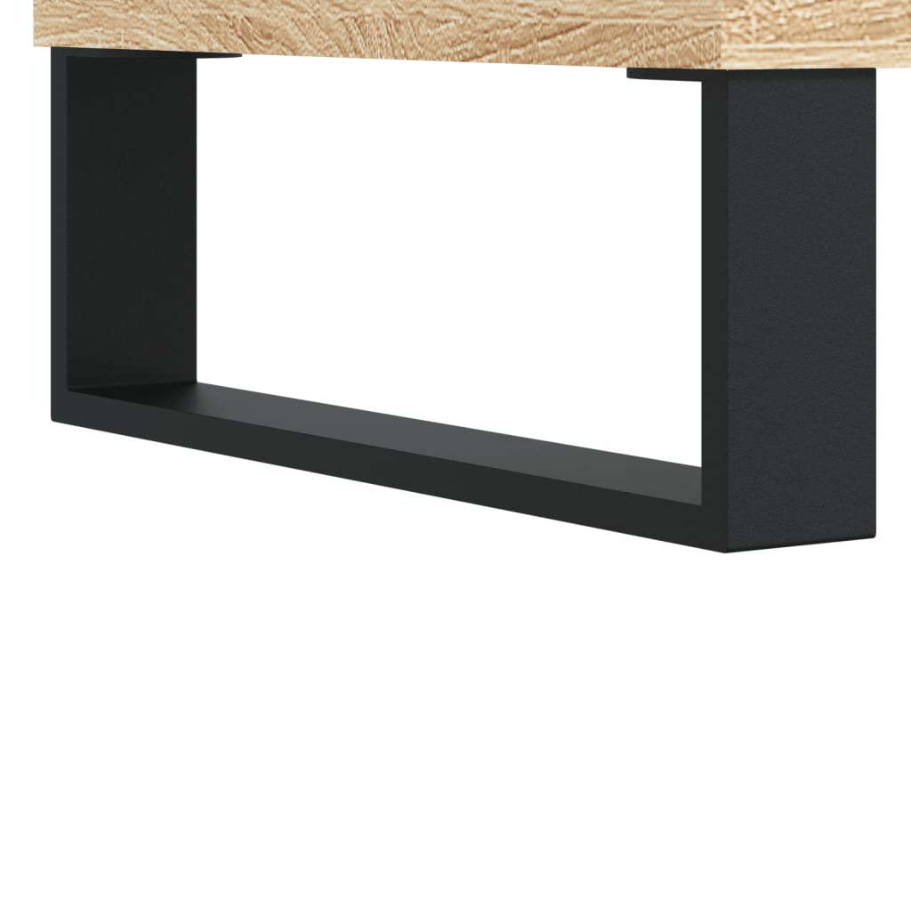 skrivebord 140x50x75 cm konstrueret træ sonoma-eg