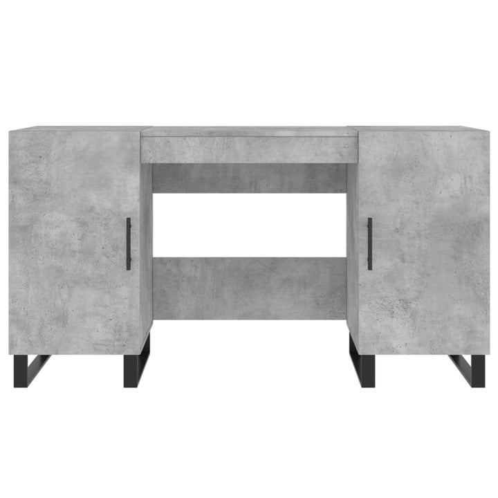 skrivebord 140x50x75 cm konstrueret træ betongrå