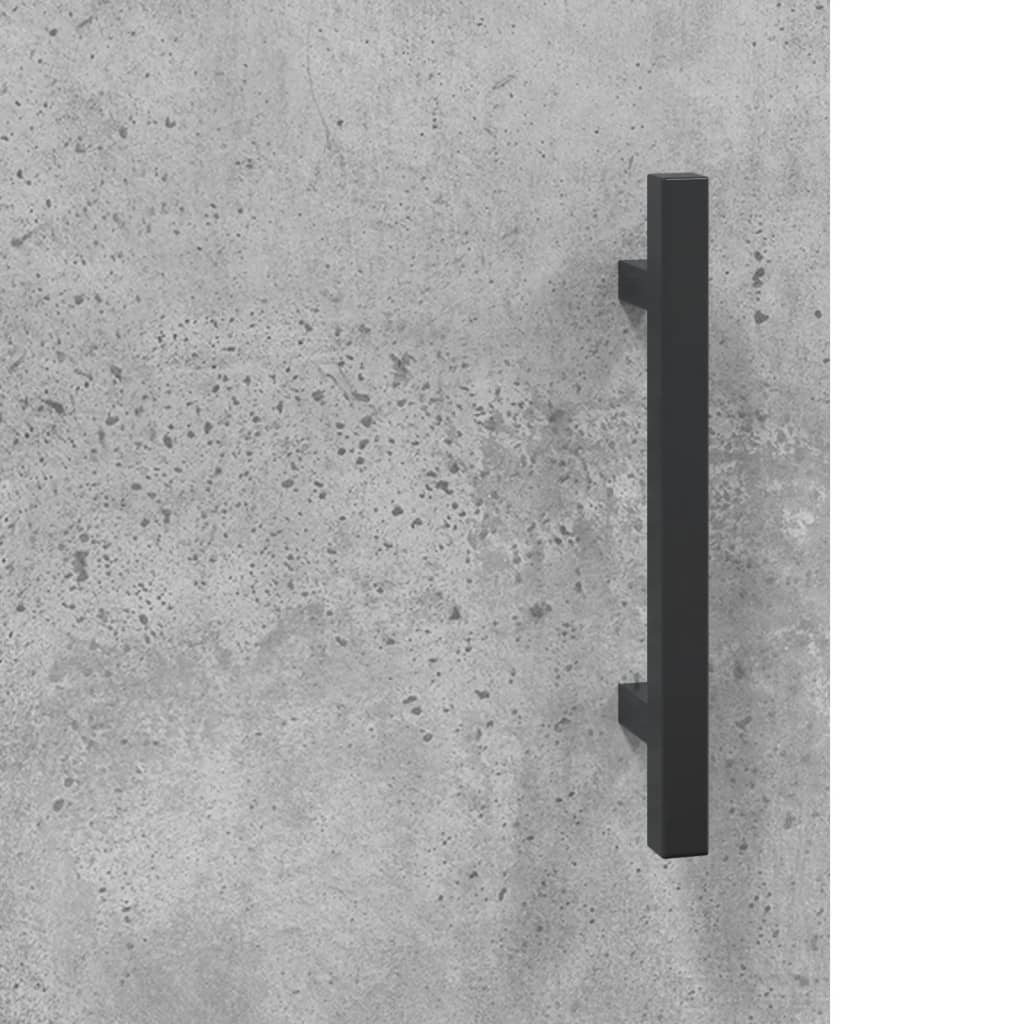 skrivebord 140x50x75 cm konstrueret træ betongrå