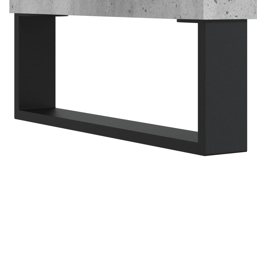 skrivebord 140x50x75 cm konstrueret træ betongrå