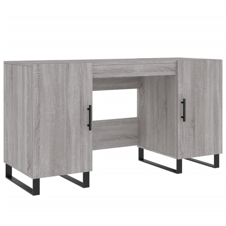 skrivebord 140x50x75 cm konstrueret træ grå sonoma-eg