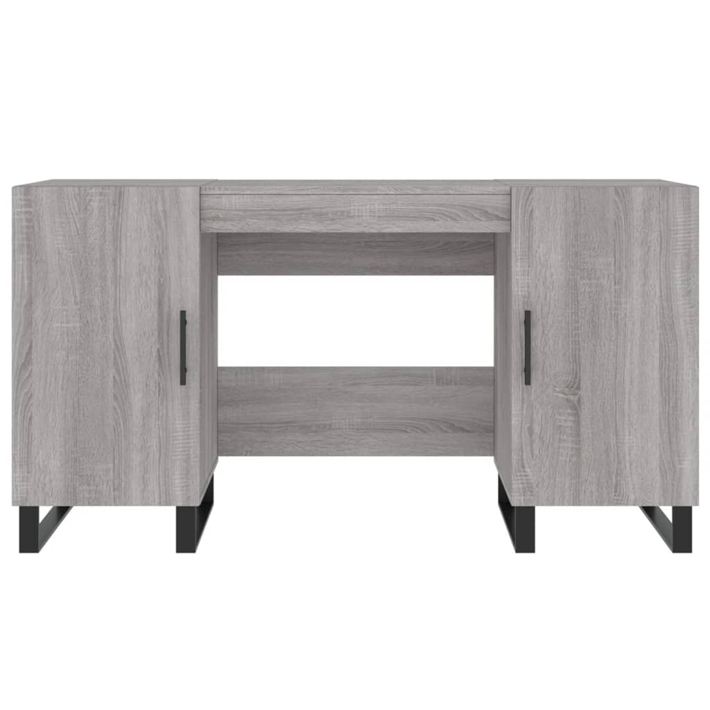 skrivebord 140x50x75 cm konstrueret træ grå sonoma-eg