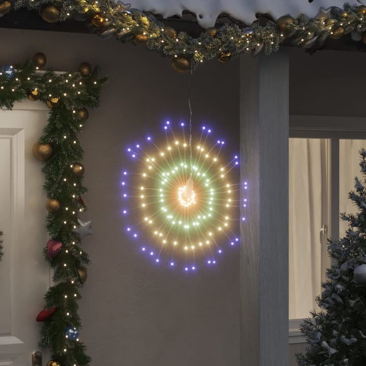 lysende starburst-dekoration 8 stk. 140 LED'er 17 cm flerfarvet