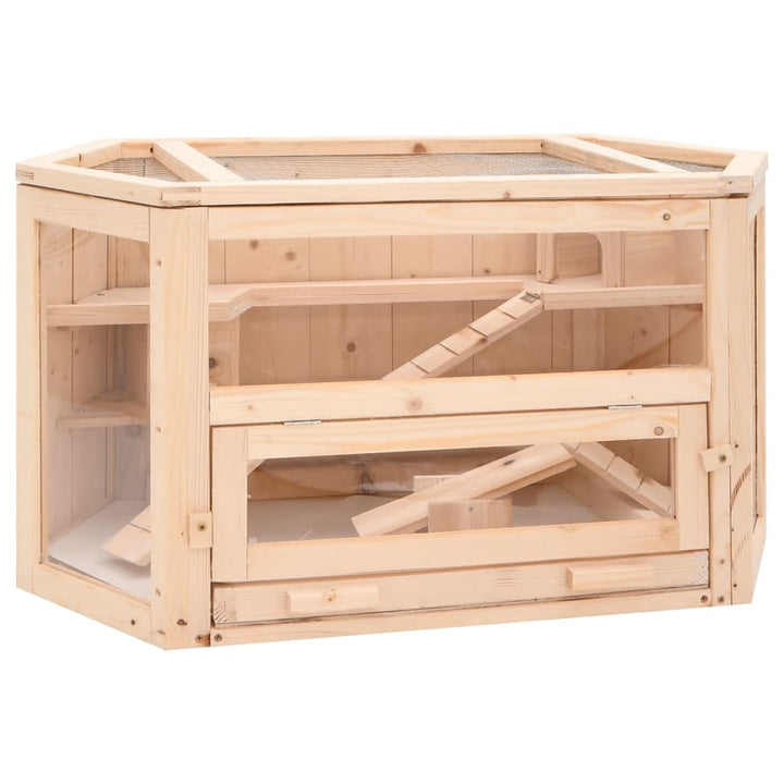 hamsterbur 80x40x43 cm massivt fyrretræ