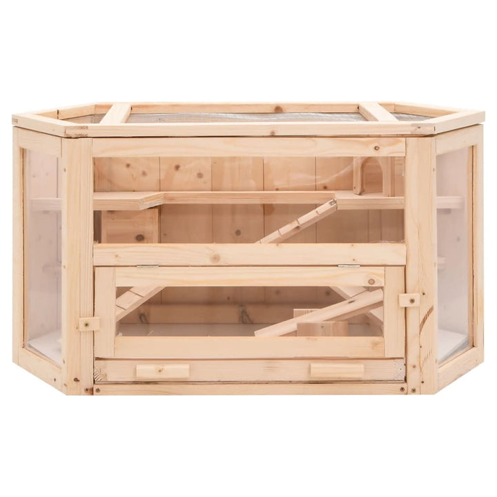 hamsterbur 80x40x43 cm massivt fyrretræ
