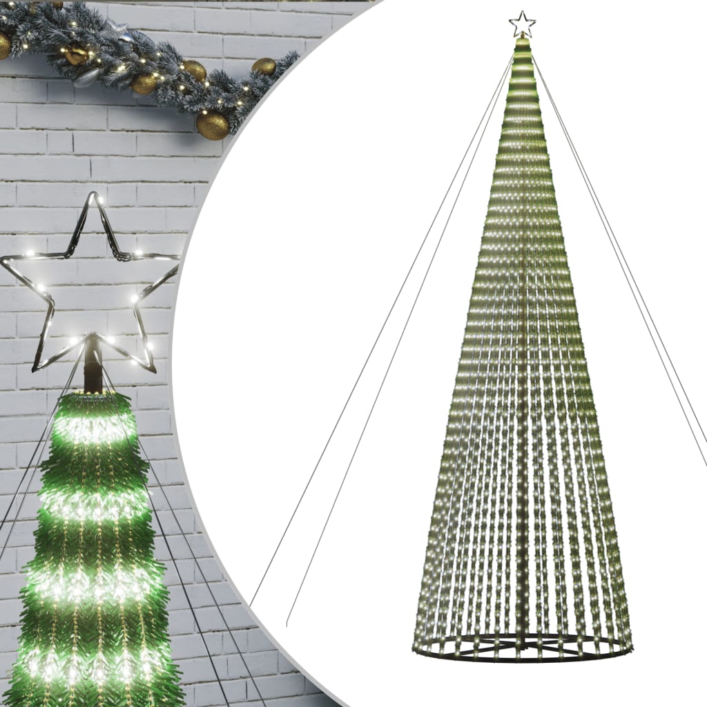 LED-juletræ 1544 LED'er 500 cm koldt hvidt lys