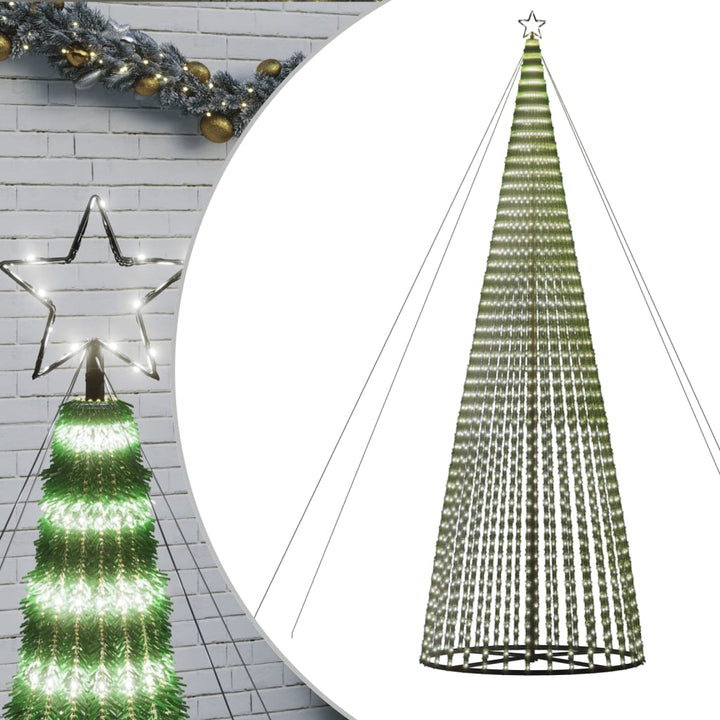 LED-juletræ 1544 LED'er 500 cm koldt hvidt lys