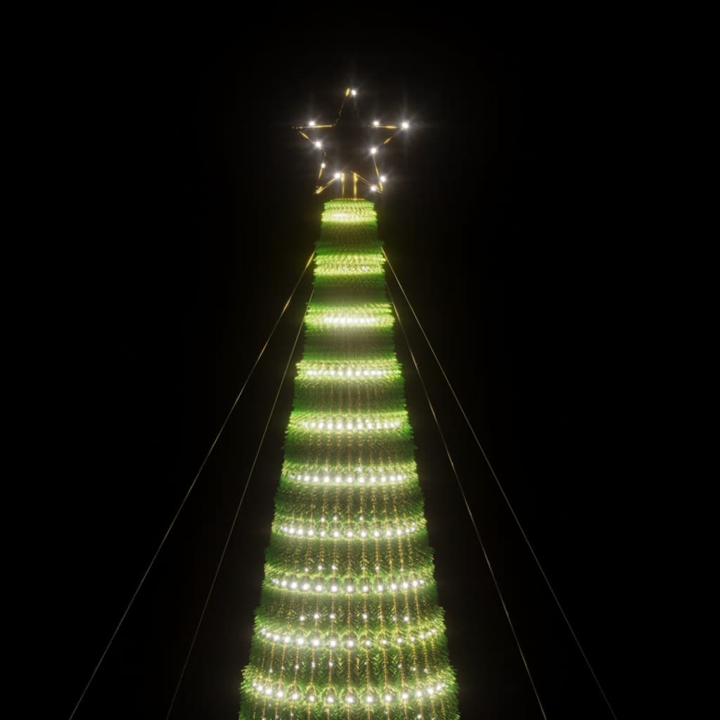 LED-juletræ 1544 LED'er 500 cm koldt hvidt lys