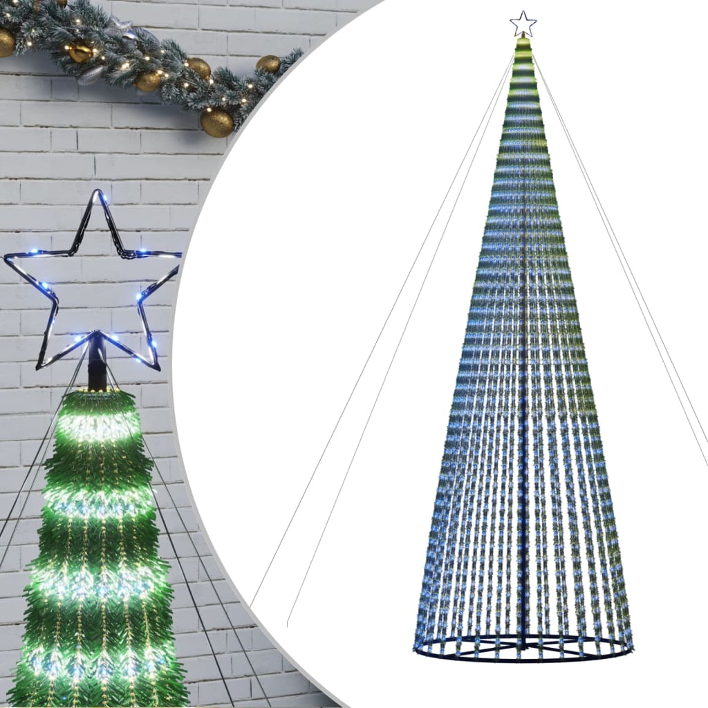 LED-juletræ 1544 LED'er 500 cm blåt lys
