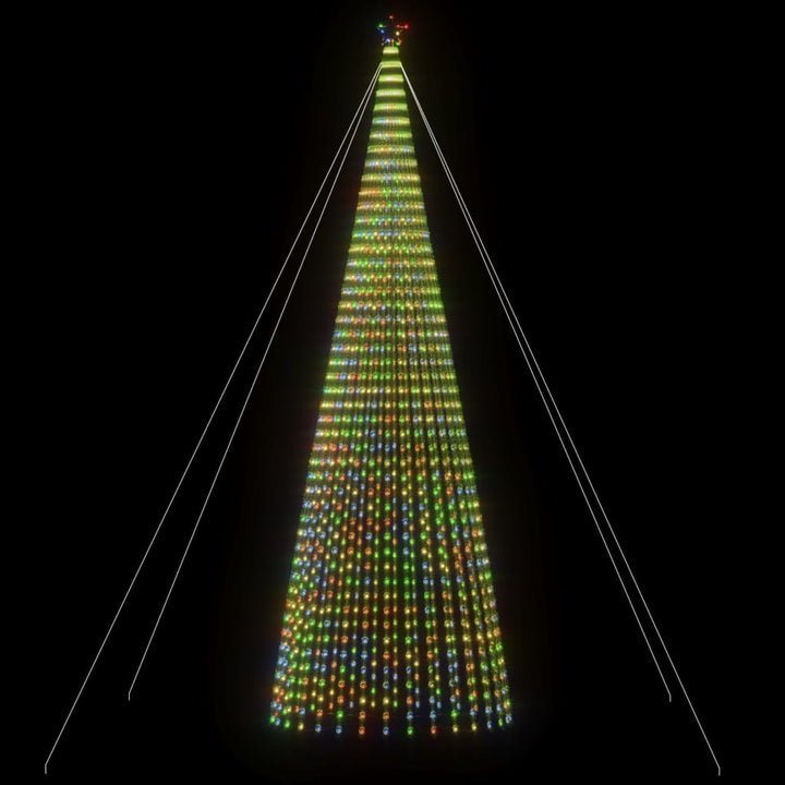 LED-juletræ 1544 LED'er 500 cm farverigt lys