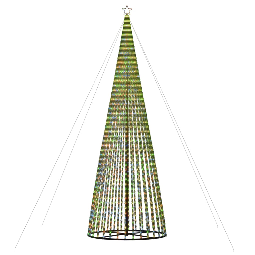 LED-juletræ 1544 LED'er 500 cm farverigt lys
