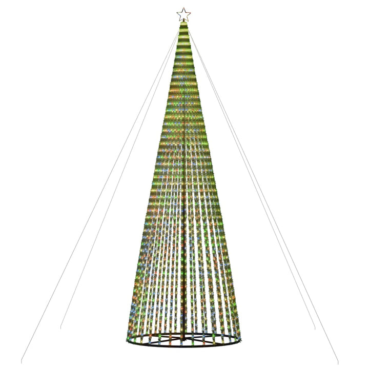 LED-juletræ 1544 LED'er 500 cm farverigt lys