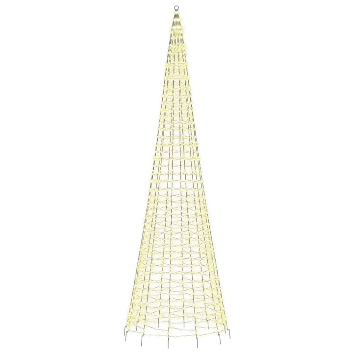 LED-juletræ til flagstang 1534 LED'er 500 cm varmt hvidt lys