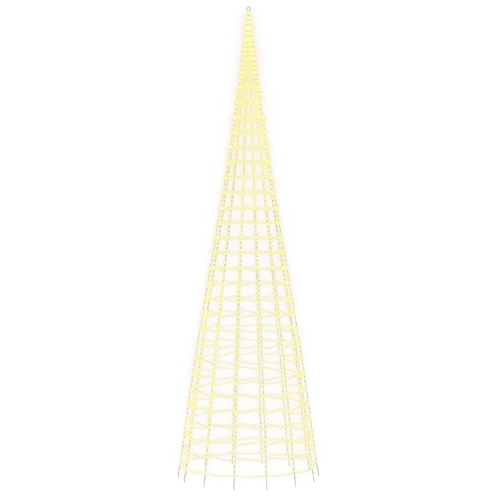 LED-juletræ til flagstang 3000 LED'er 800 cm varmt hvidt lys