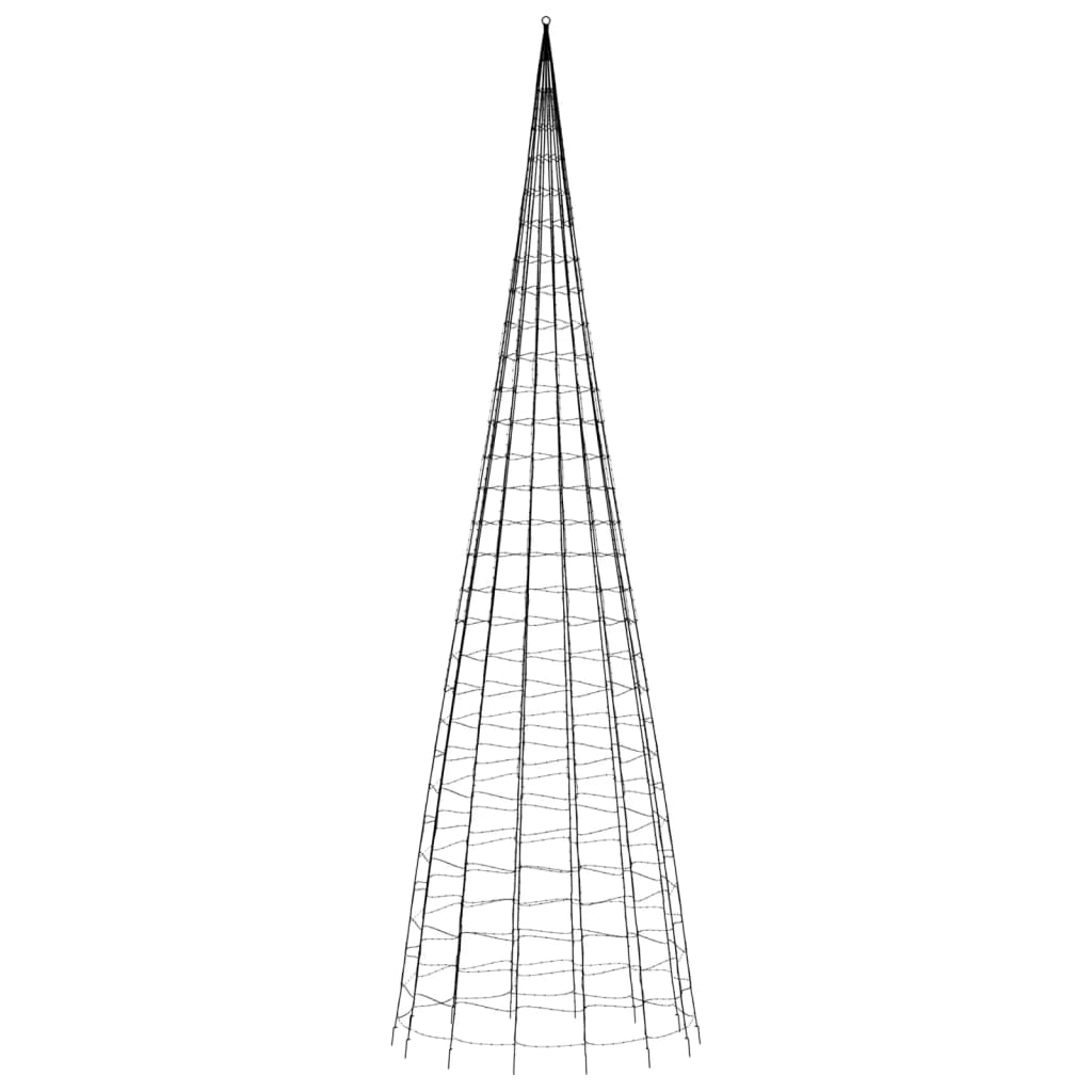 LED-juletræ til flagstang 3000 LED'er 800 cm varmt hvidt lys