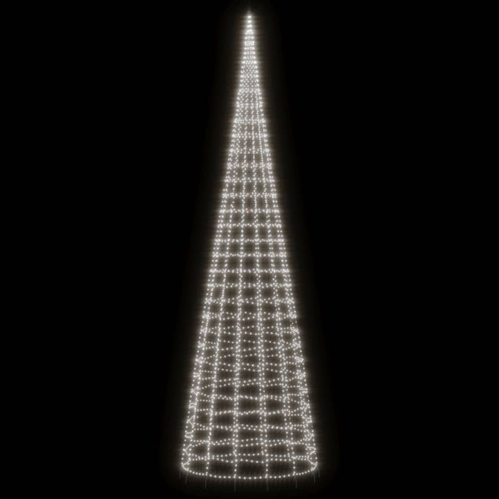 LED-juletræ til flagstang 3000 LED'er 800 cm koldt hvidt lys