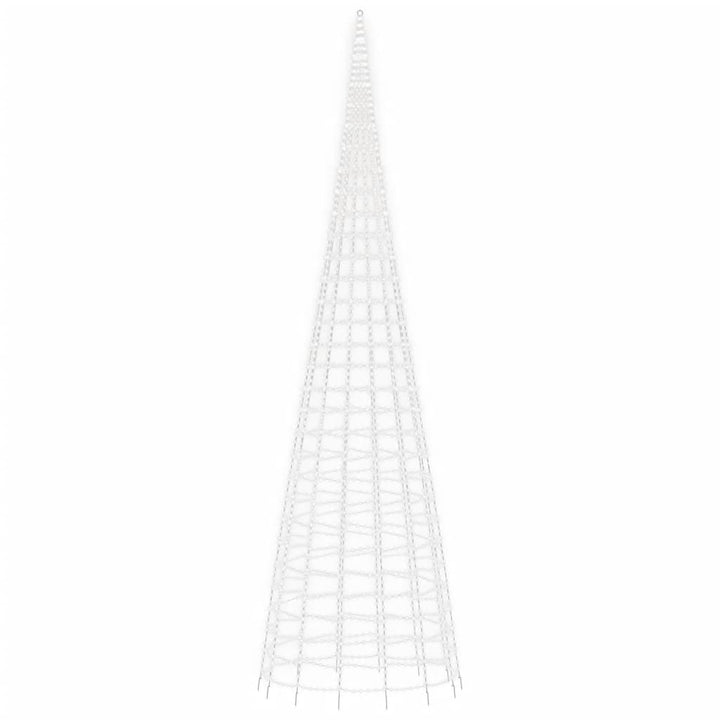LED-juletræ til flagstang 3000 LED'er 800 cm koldt hvidt lys