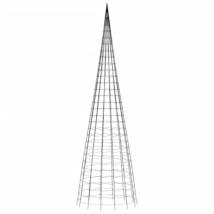 LED-juletræ til flagstang 3000 LED'er 800 cm koldt hvidt lys