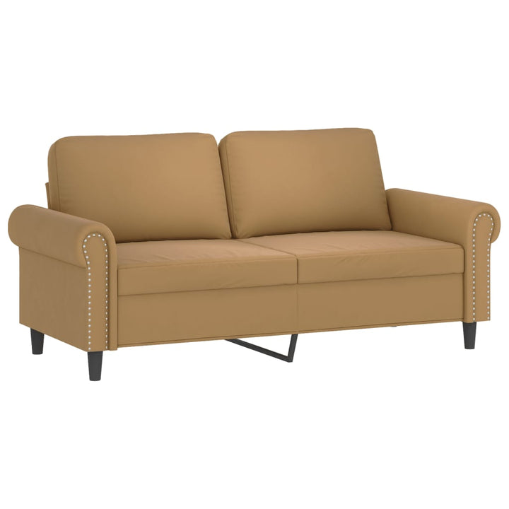 sofasæt 3 dele med hynder velour brun