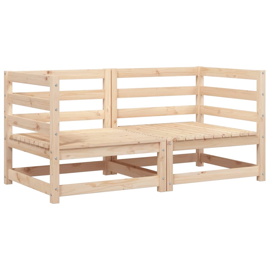 hjørnemoduler 2 stk. til havesofa 70x70x67 cm massivt fyrretræ