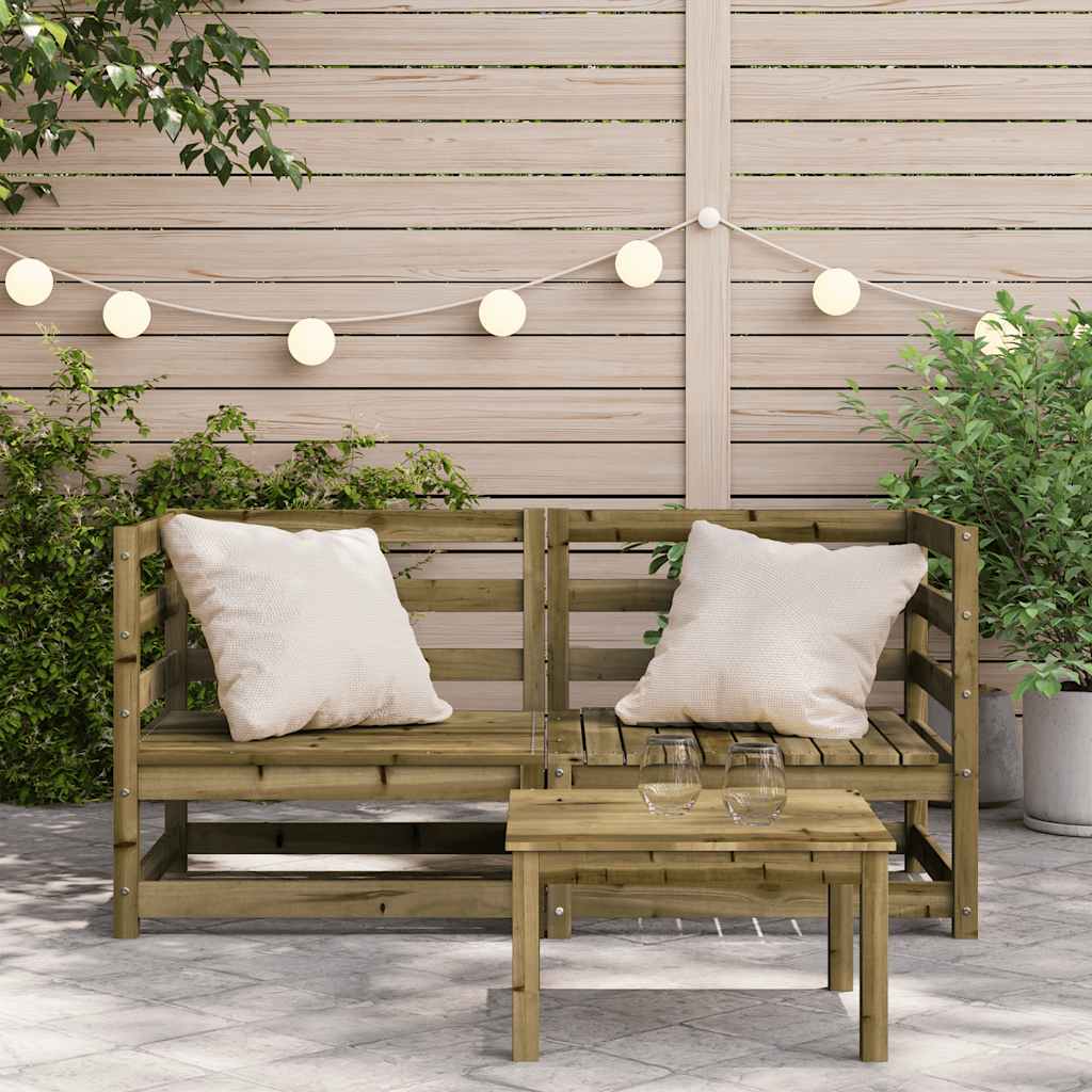 hjørnemoduler 2 stk. til sofa 70x70x67 cm imprægneret fyrretræ