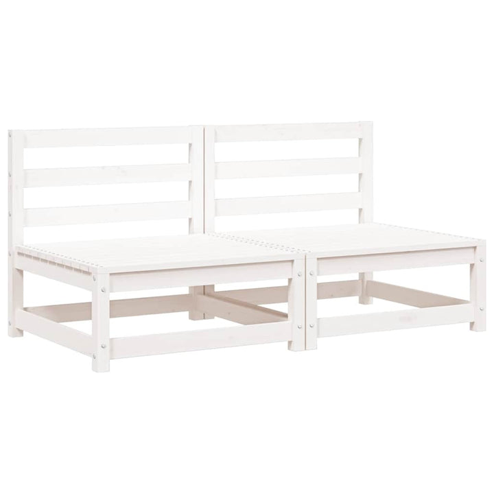 sofamoduler 2 stk 70x70x67 cm uden armlæn fyr hvid