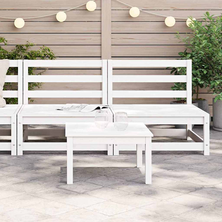 sofamoduler 2 stk 70x70x67 cm uden armlæn fyr hvid