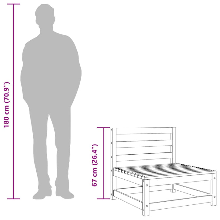 sofamoduler 2 stk 70x70x67 cm uden armlæn fyr hvid