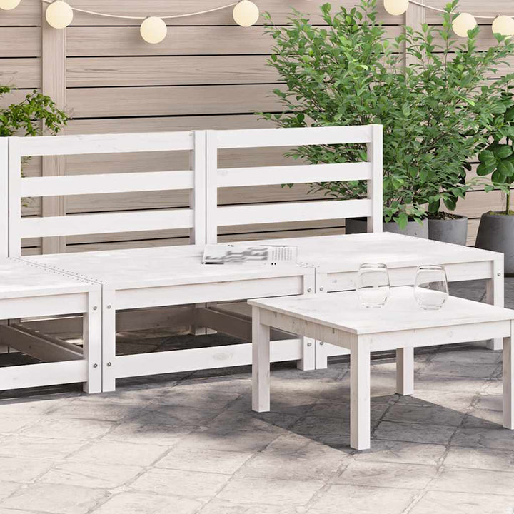 sofamoduler 2 stk 70x70x67 cm uden armlæn fyr hvid