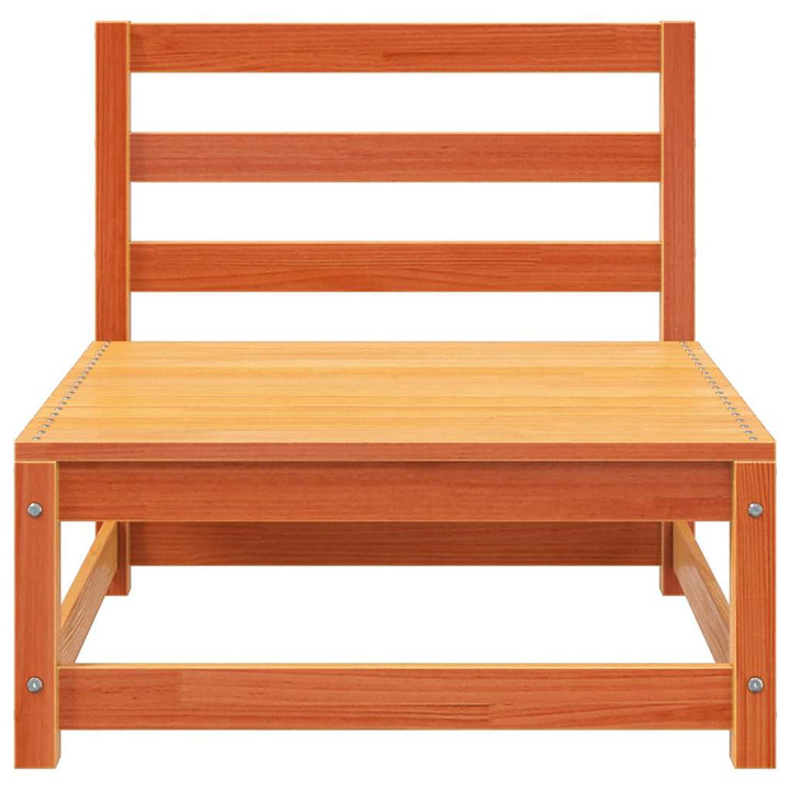 hjørnemoduler u. armlæn 2 stk. 70x70x67 cm massivt træ brun