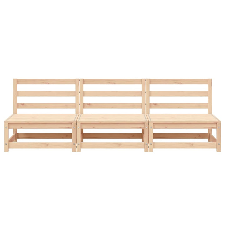 sofamoduler 3 stk 70x70x67 cm uden armlæn massivt fyr