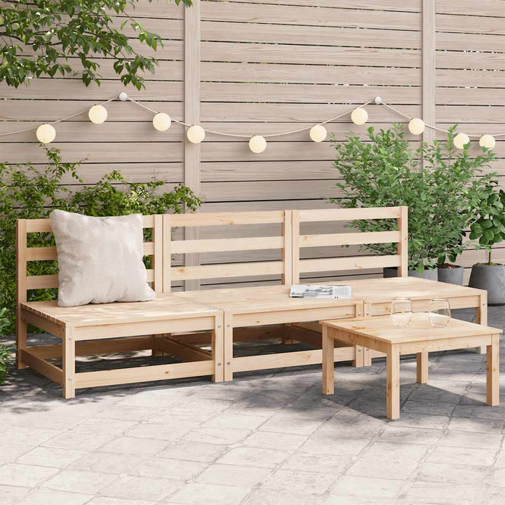 sofamoduler 3 stk 70x70x67 cm uden armlæn massivt fyr