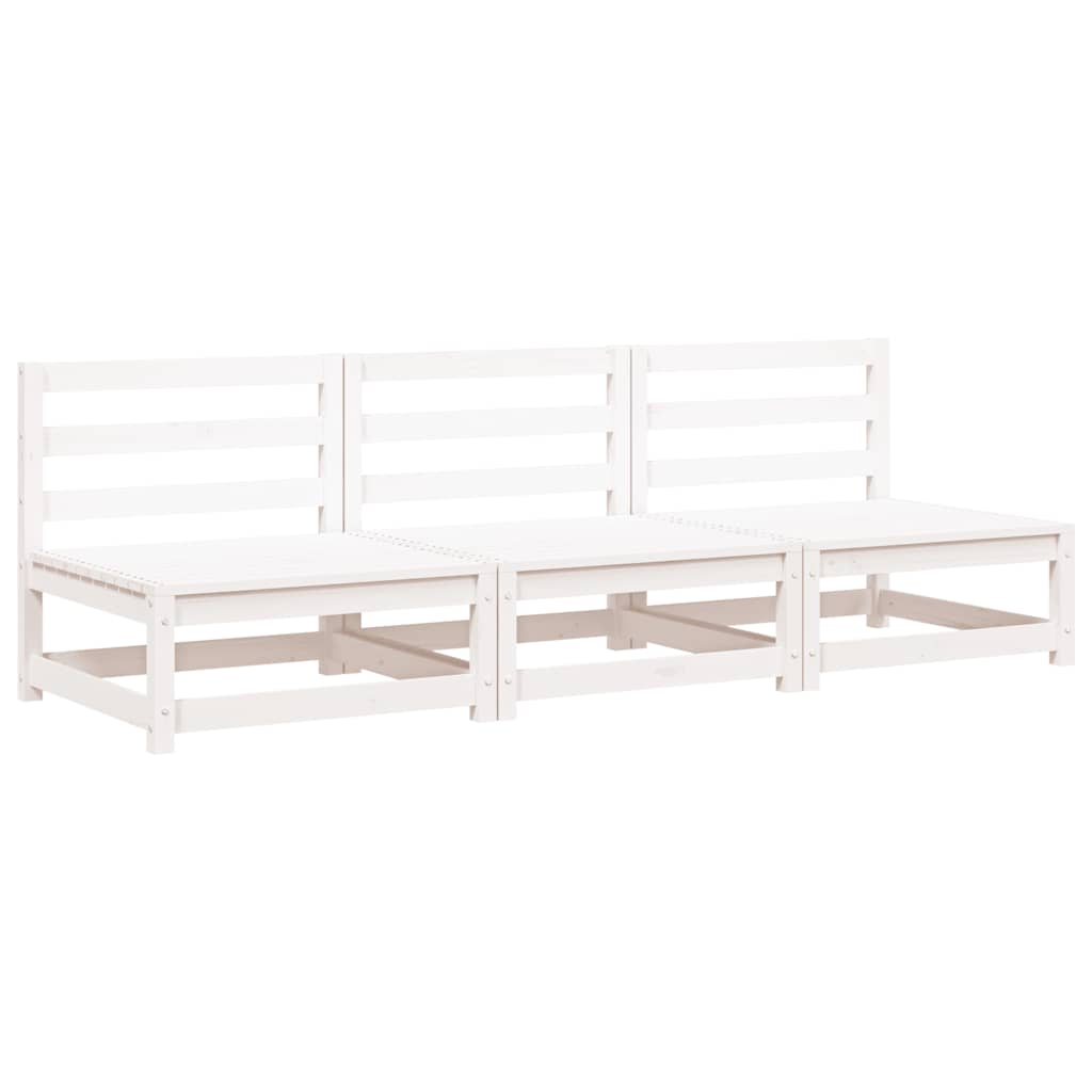 sofamoduler 3 stk 70x70x67 cm uden armlæn fyr hvid