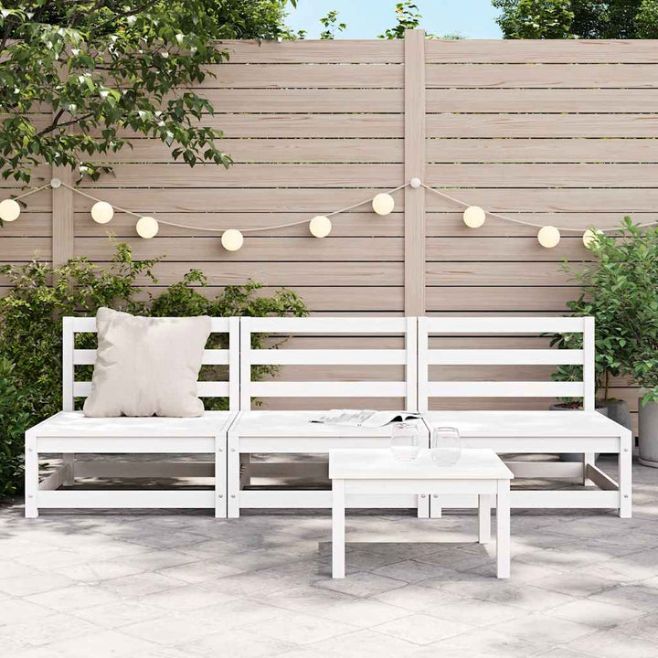 sofamoduler 3 stk 70x70x67 cm uden armlæn fyr hvid